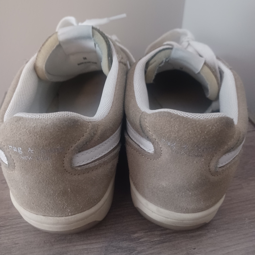 Rag & Bone Retro Court Sneakers Tan Sz 38 7.5 - Picture 5 of 9